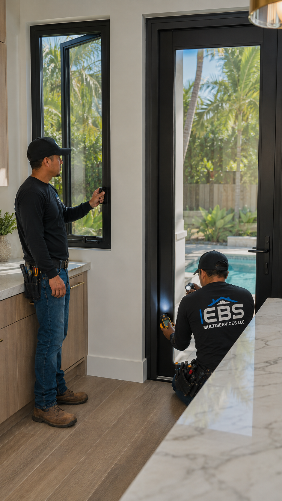 Completed impact window and door project